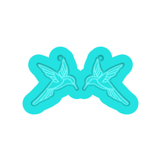 Hummingbird Dangle Earring Silicone Mold for Resin Jewelry Artists