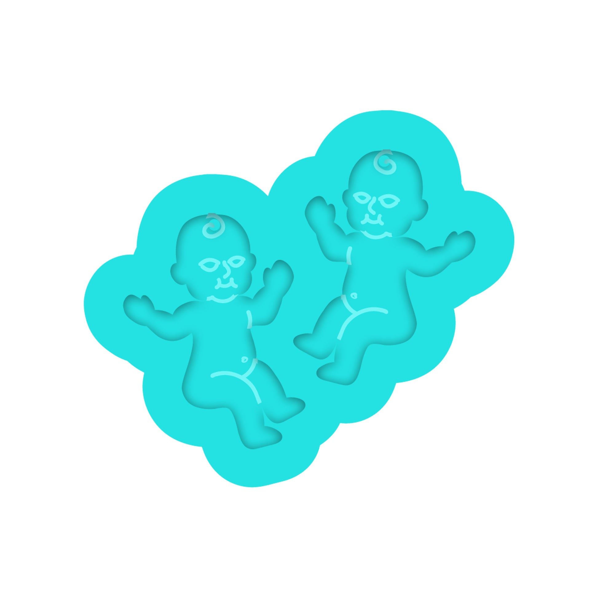 Mardi Gras King Cake Baby Dangle Earring Silicone Mold for Resin Jewelry Artists