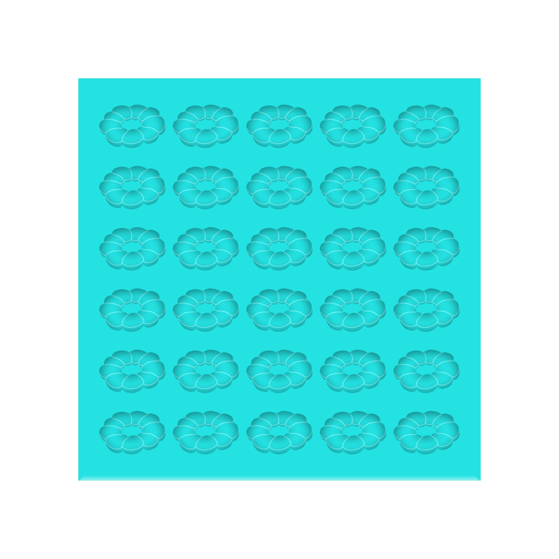 Mardi Gras King Cake Silicone Mold for Resin Shaker Bits, Stud Earrings, Flatbacks, Charms & Pendants