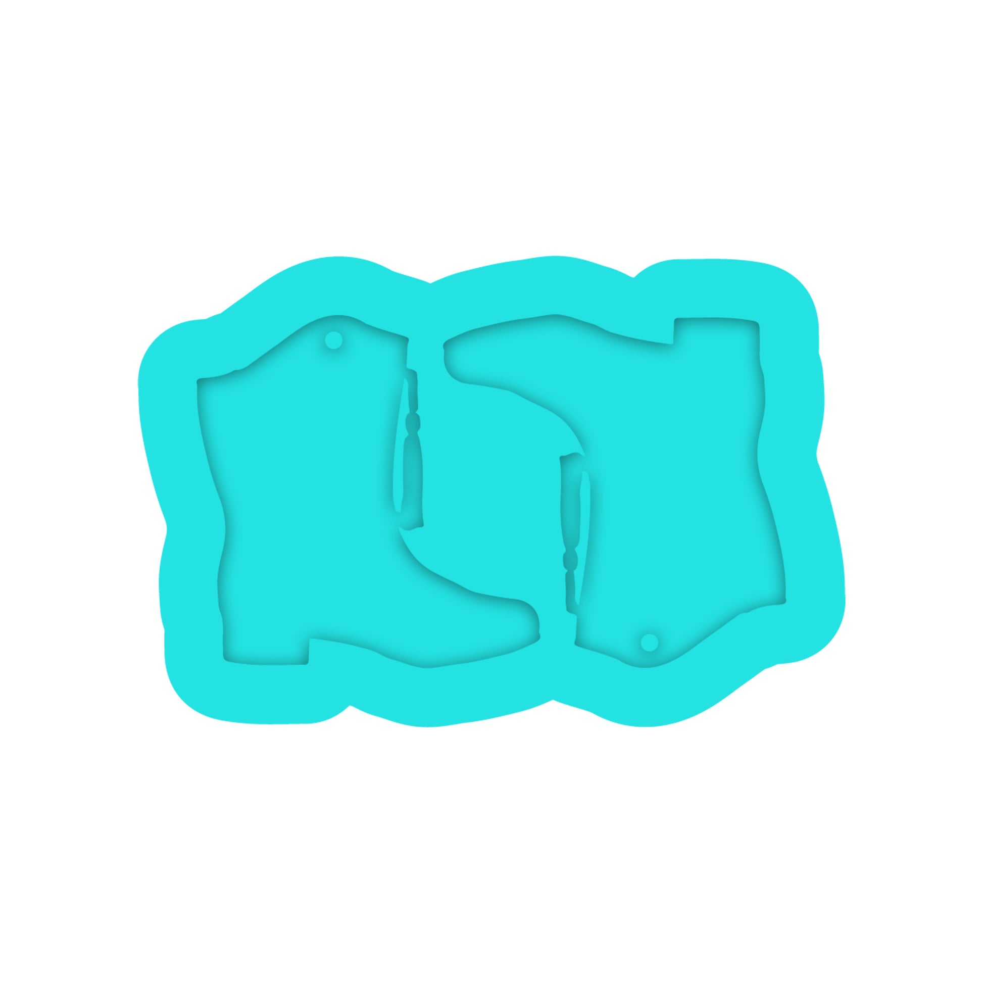 Mardi Gras Majorette Boots Dangle Earring Silicone Mold for Resin Jewelry Artists.