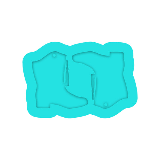 Mardi Gras Majorette Boots Dangle Earring Silicone Mold for Resin Jewelry Artists.