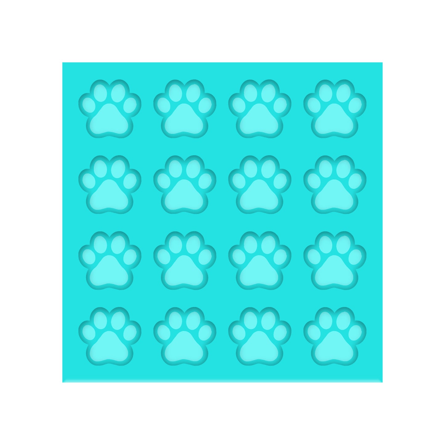 Paw Print Silicone Mold for Resin Shaker Bits, Stud Earrings, Flatbacks, Charms & Pendants