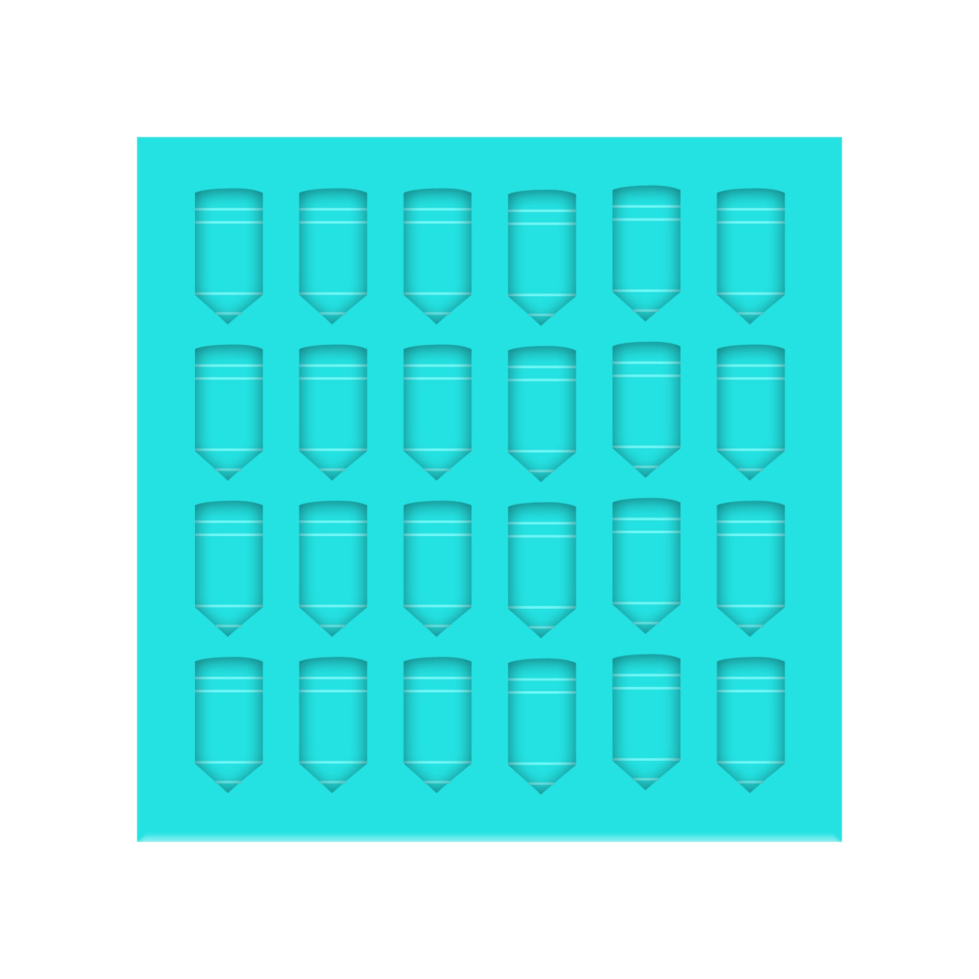 Teacher Pencil Silicone Mold for Resin Shaker Bits, Stud Earrings, Flatbacks, Charms & Pendants