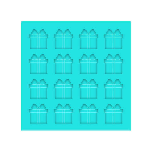 Christmas Presents Silicone Mold for Resin Shaker Bits, Stud Earrings, Flatbacks, Charms & Pendants.