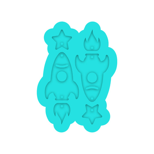 Rocket Dangle Earring Silicone Mold for DIY Resin Jewelry Making