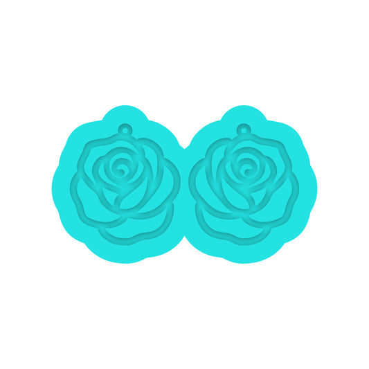 Rose Dangle Earring Silicone Mold for Resin Jewelry Artists