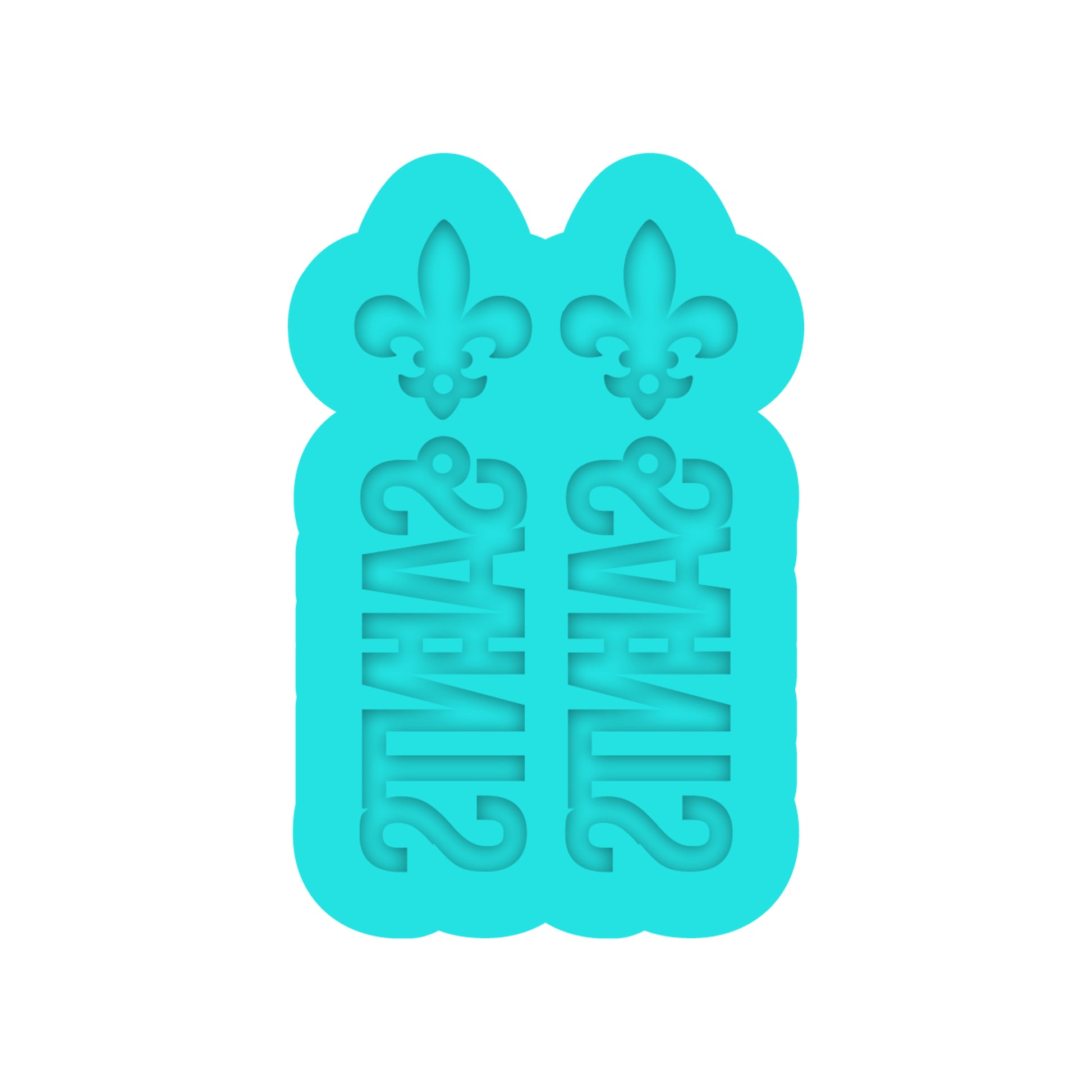 Saints & Fleur De Lis Dangle Earring Silicone Mold for Resin Jewelry Artists