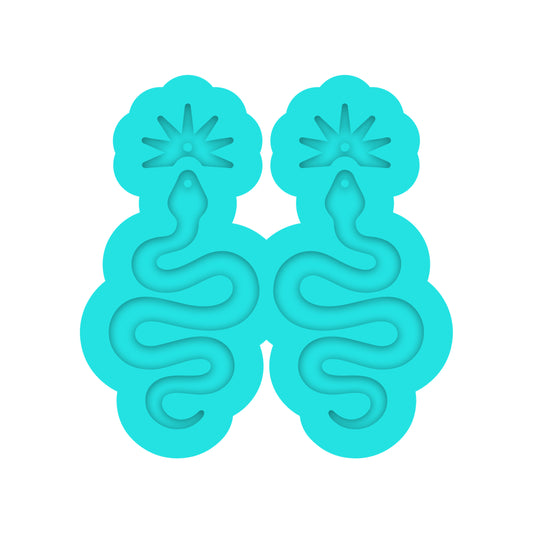 Snake Dangle Earring Silicone Mold for Resin Jewelry Artists