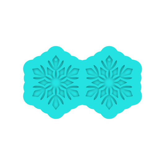 Snowflake Dangle Earring Silicone Mold for Resin Jewelry Artists.