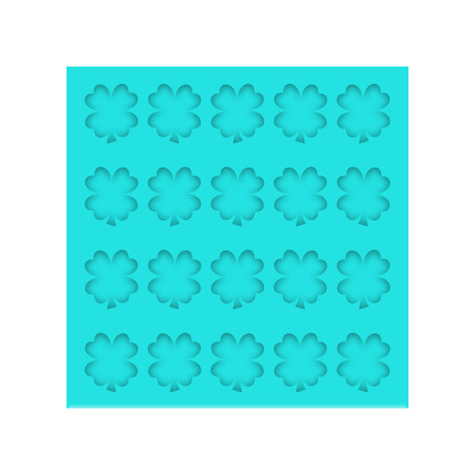 St. Patrick's Day 4 Leaf Clover Silicone Mold for Resin Shaker Bits, Stud Earrings, Flatbacks, Charms & Pendants.