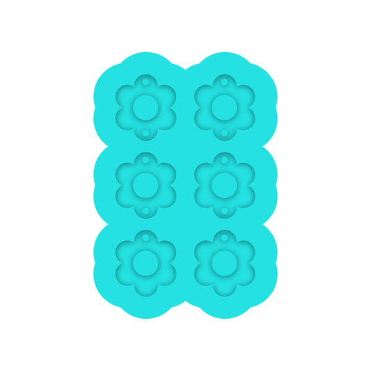 Tiered Daisy Dangle Earring Silicone Mold for Resin Jewelry Artists