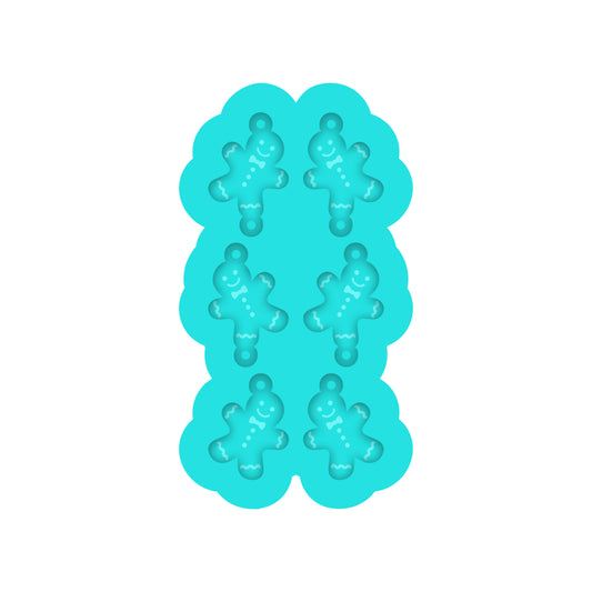 Tiered Gingerbread Man Dangle Earring Silicone Mold for Resin Christmas Jewelry