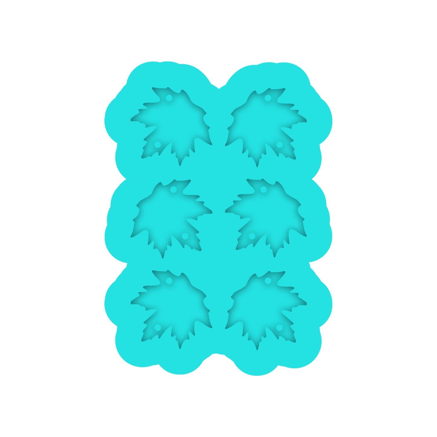 Fall Maple Leaf Dangle Earring Silicone Mold for Resin Jewelry Artists