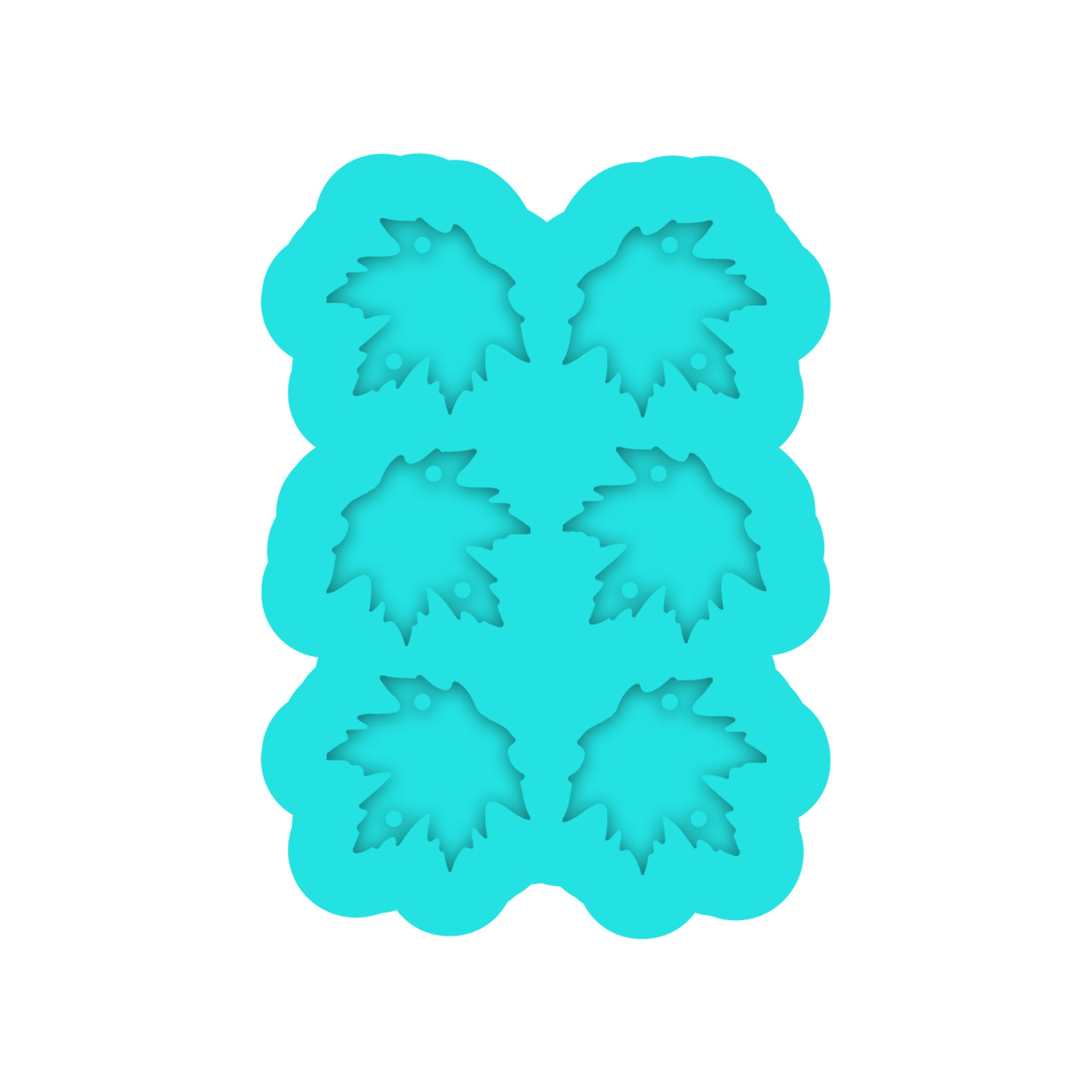 Fall Maple Leaf Dangle Earring Silicone Mold for Resin Jewelry Artists