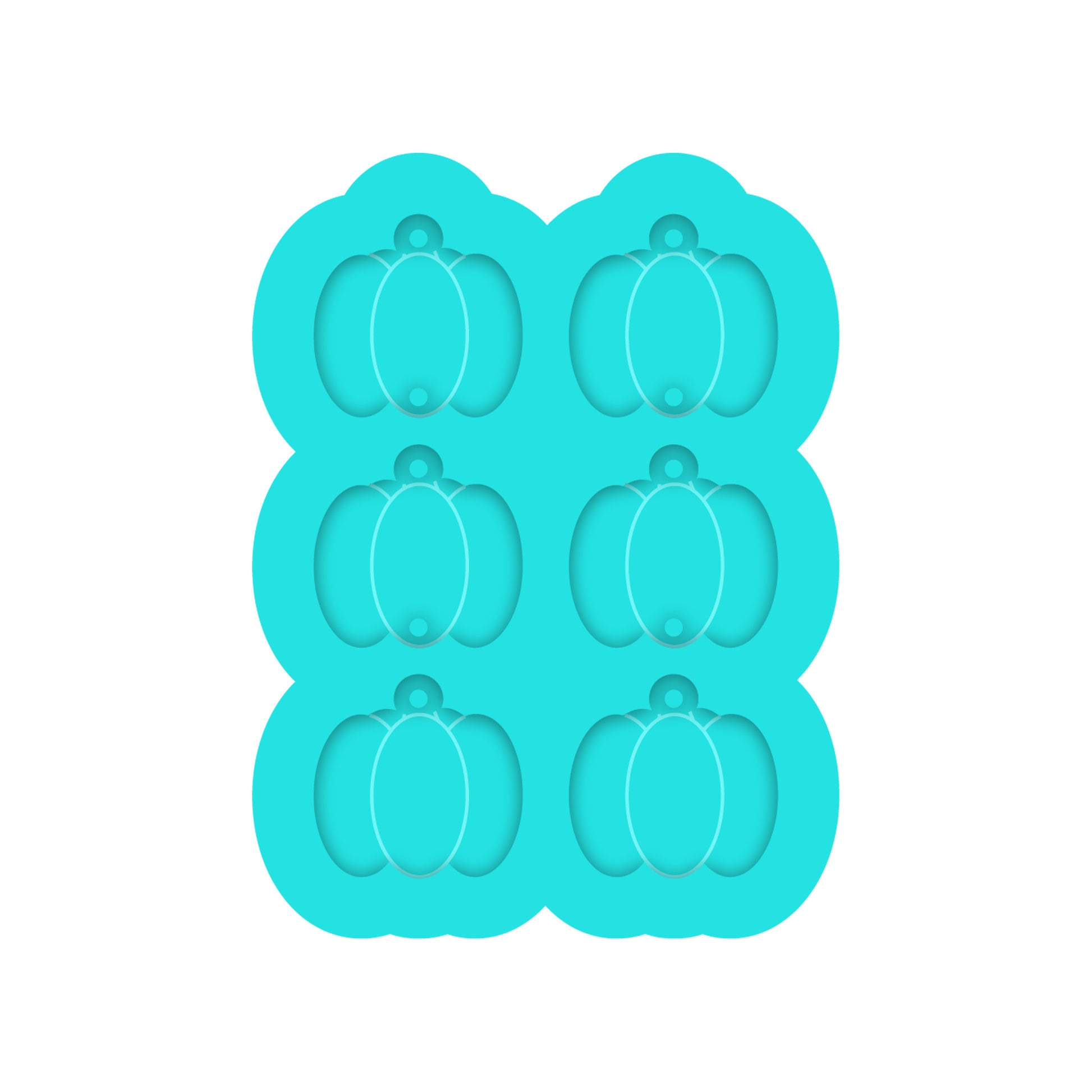 Fall & Thanksgiving Pumpkin Dangle Earring Silicone Mold for Resin Jewelry Artists.