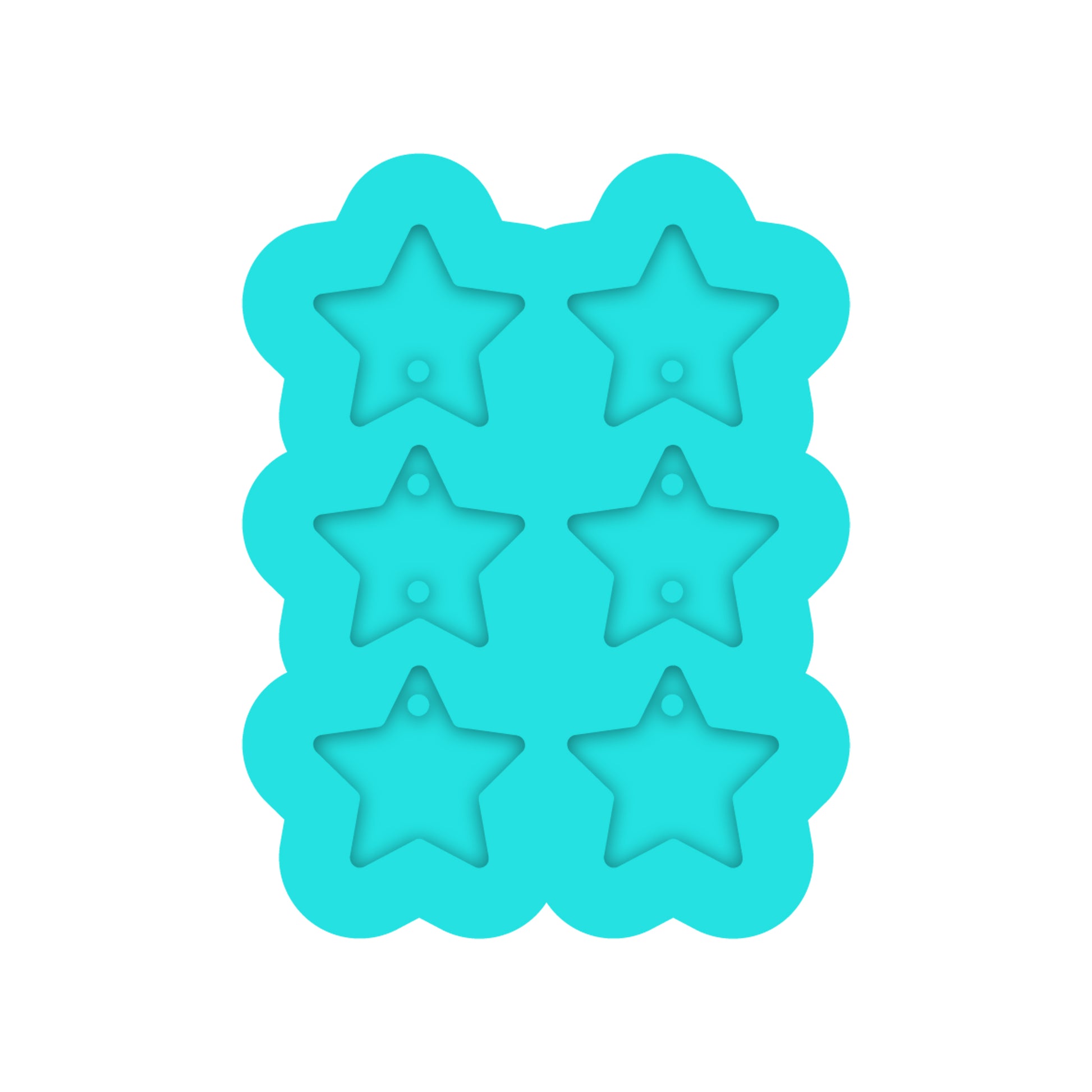 4th of July Tiered Stars Dangle Earring Silicone Mold for Resin Jewelry Artists