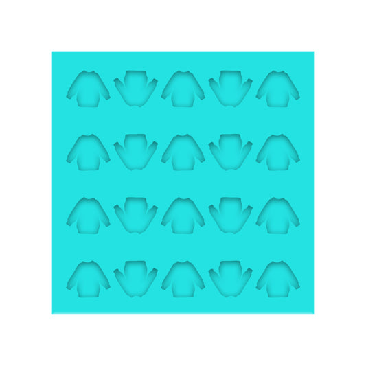 Christmas Sweater Silicone Mold for Resin Shaker Bits, Stud Earrings, Flatbacks, Charms & Pendants.