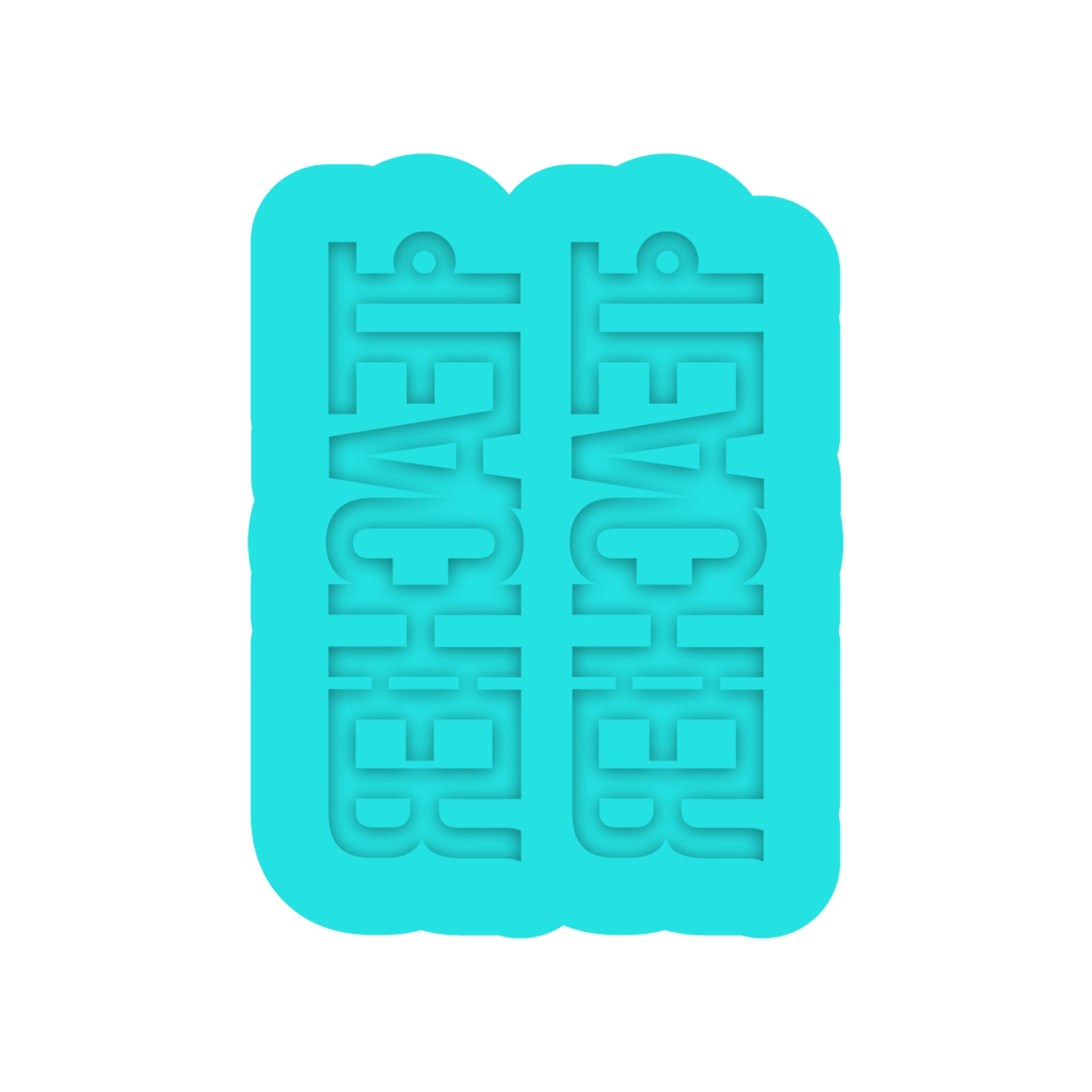 Teacher Dangle Earring Silicone Mold for Resin Jewelry Artists.