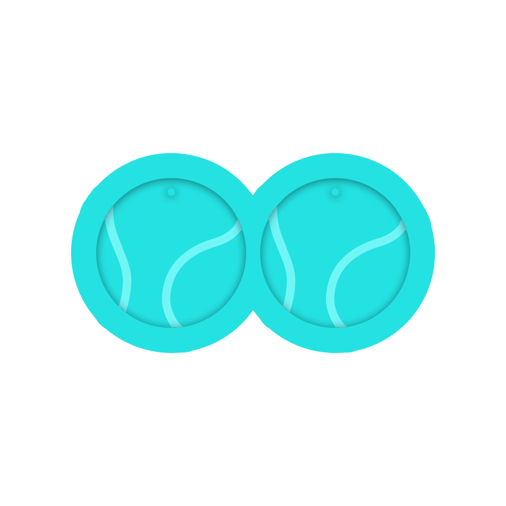 Tennis Ball Dangle Earring Silicone Mold for Resin Jewelry Artists