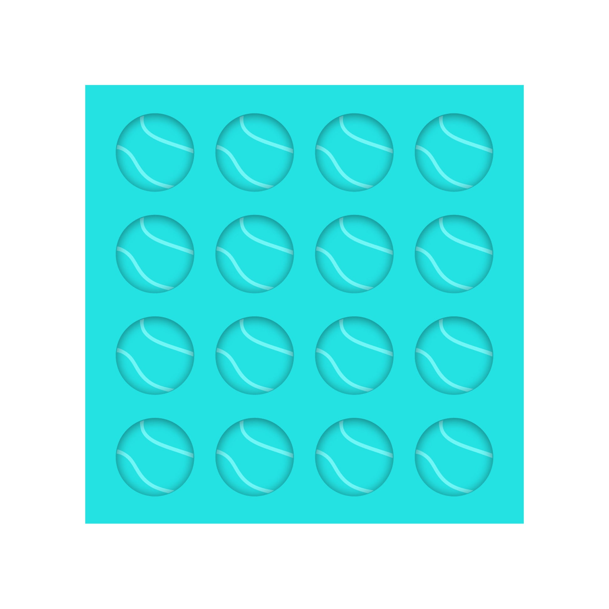 Tennis Ball Silicone Mold for Resin Shaker Bits, Stud Earrings, Flatbacks, Charms & Pendants