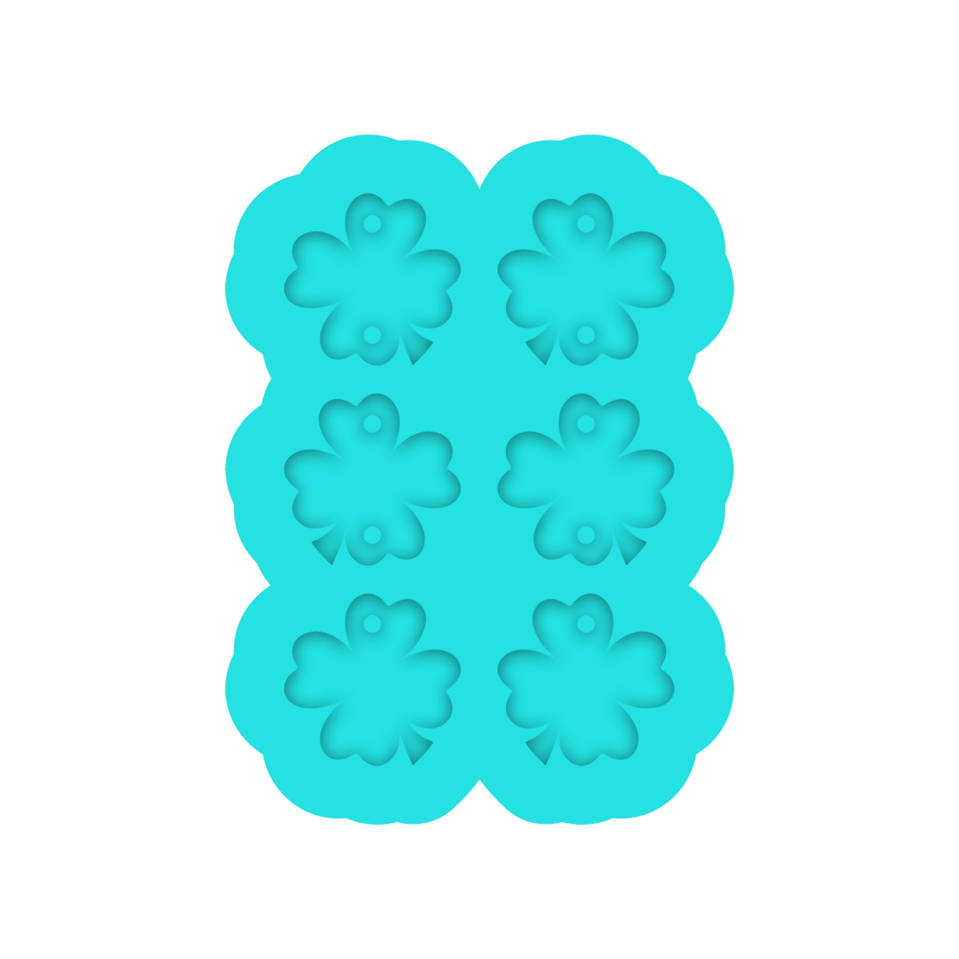 St. Patrick's Day Tiered Clover Dangle Earring Silicone Mold for Resin Jewelry Artists.