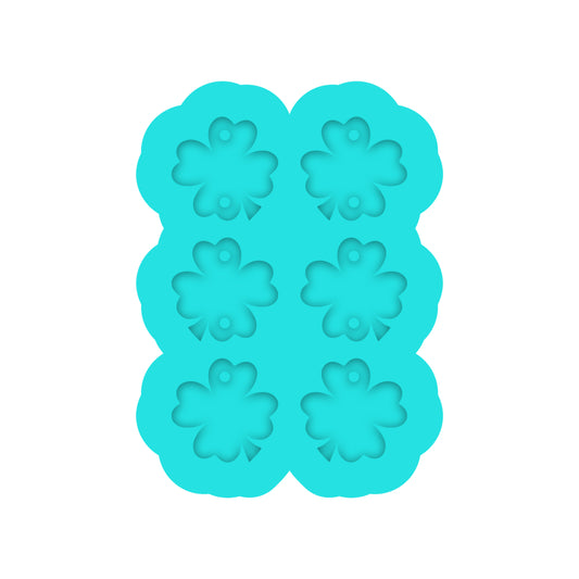 St. Patrick's Day Tiered Clover Dangle Earring Silicone Mold for Resin Jewelry Artists.