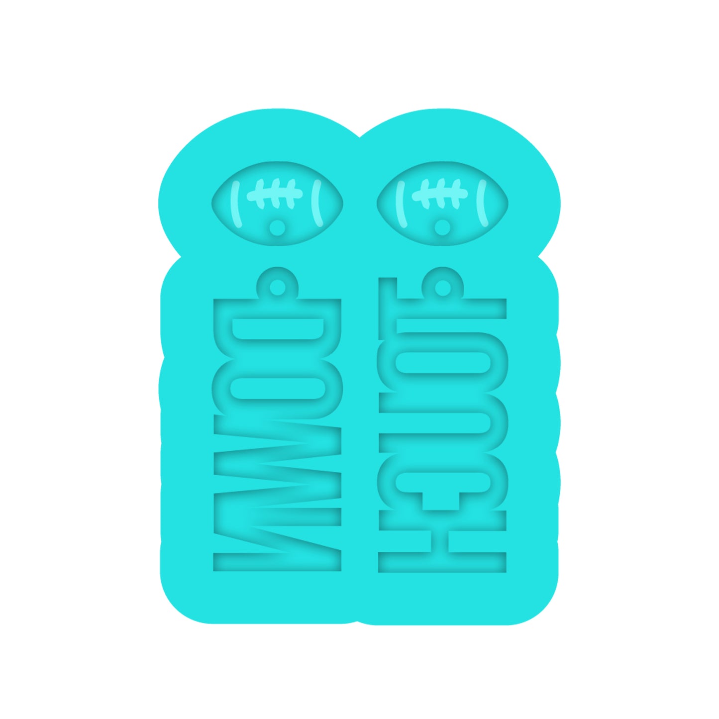 Football Touch Down Dangle Earring Silicone Mold for Resin Jewelry Artists