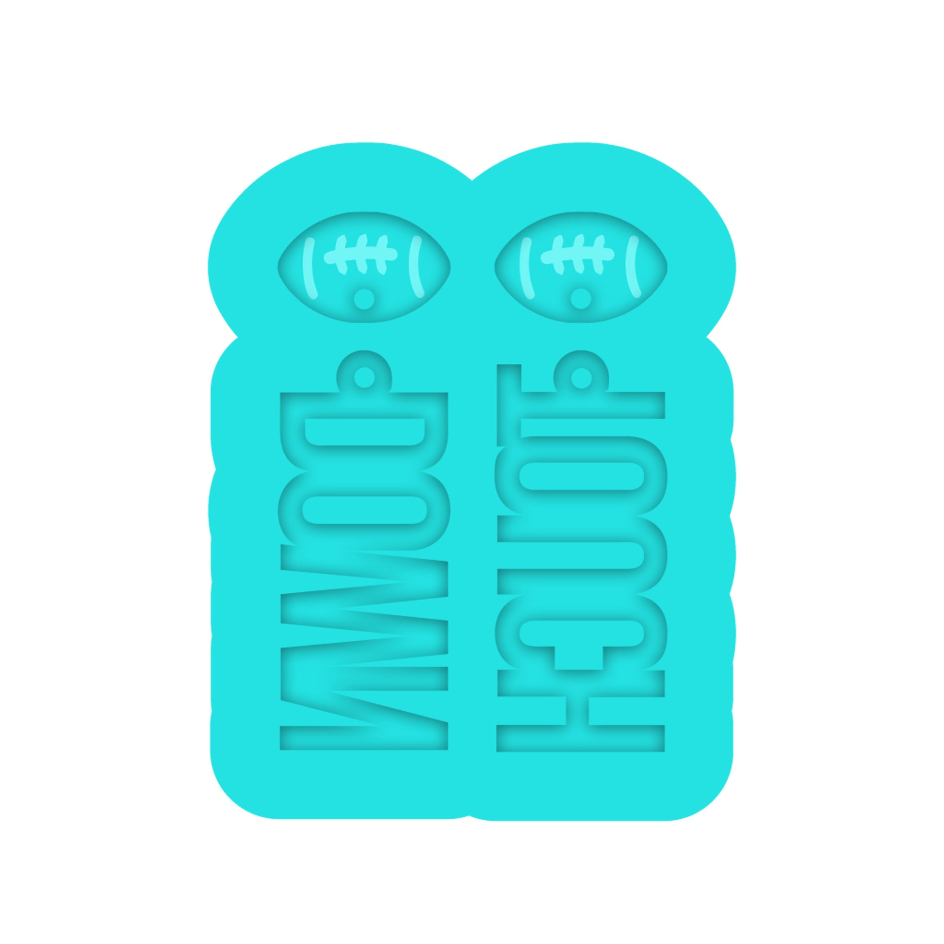 Football Touch Down Dangle Earring Silicone Mold for Resin Jewelry Artists