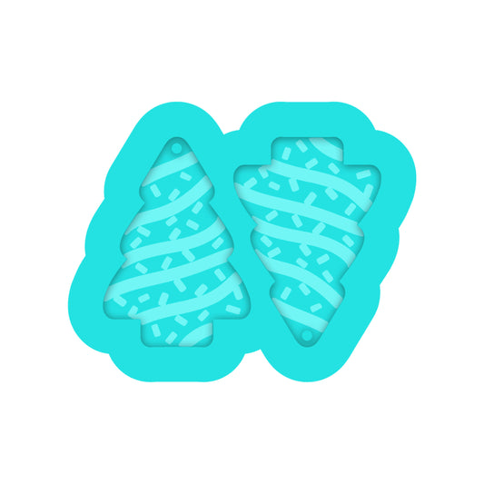 Christmas Tree Cake Dangle Earring Silicone Mold or Resin Jewelry Artists.