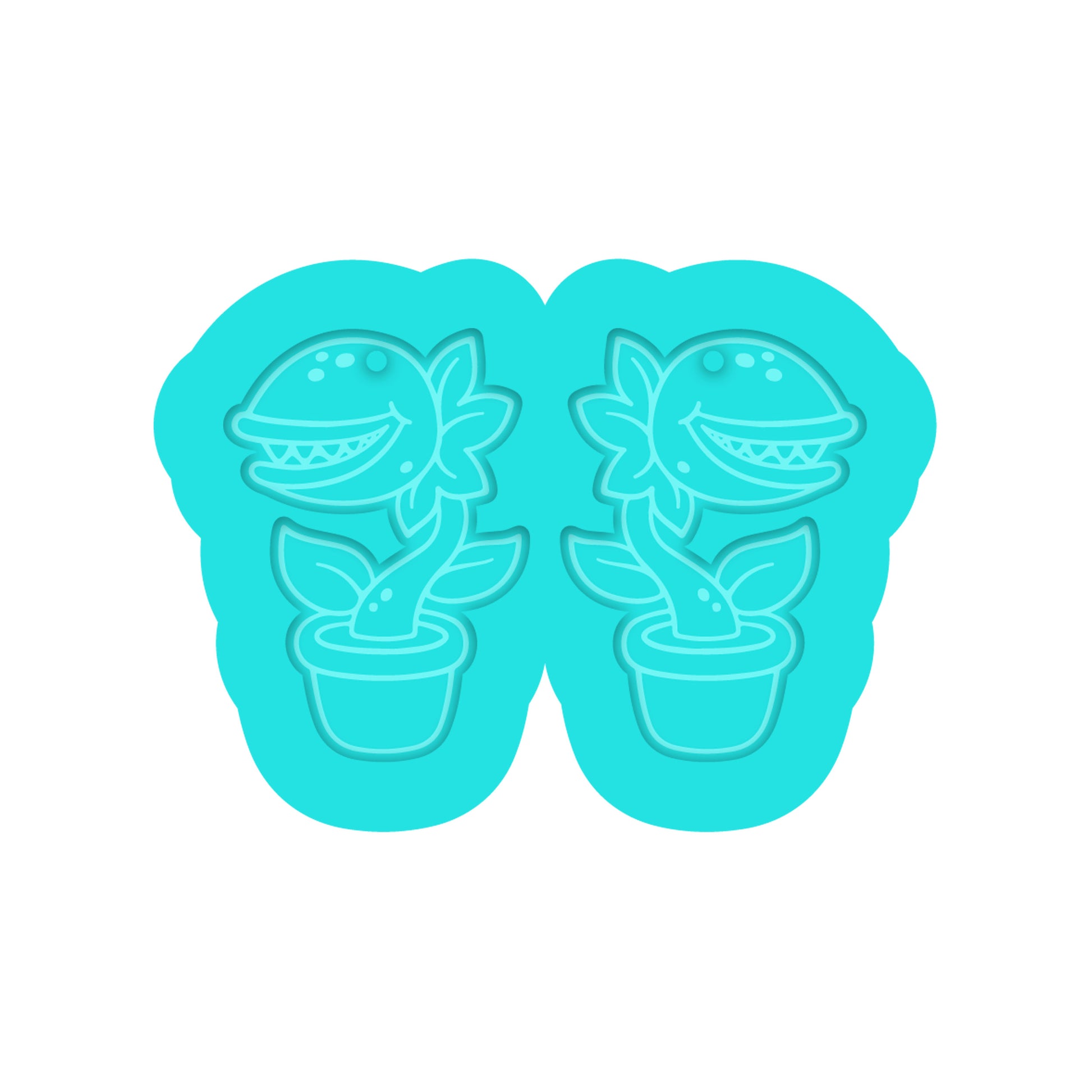 Halloween Venus Fly Trap Dangle Earring Silicone Mold for Resin Jewelry Artists