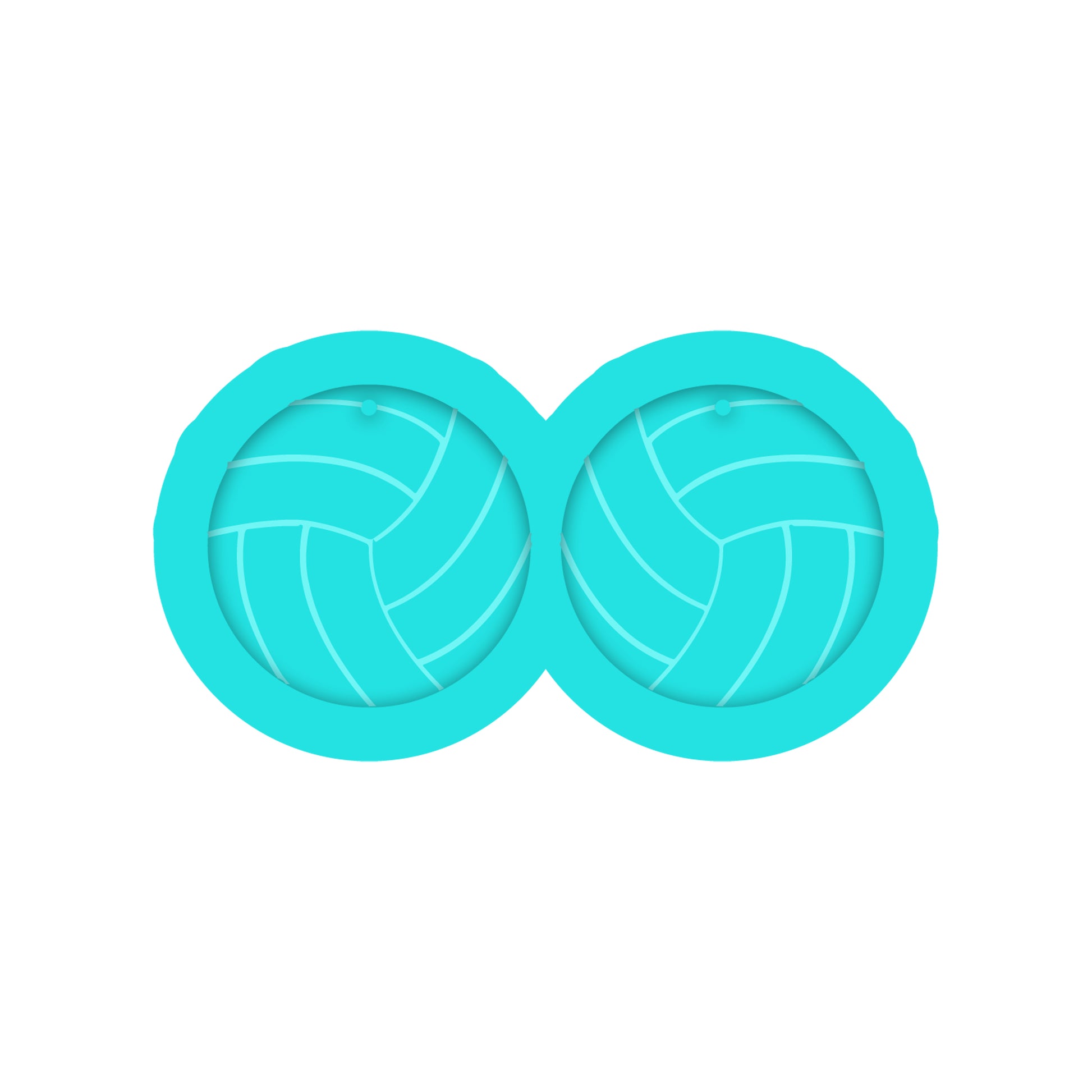 Volleyball Dangle Earring Silicone Mold for Resin Jewelry Artists.