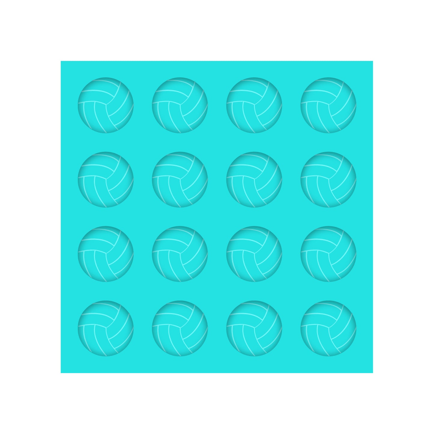 Volleyball Silicone Mold for Resin Shaker Bits, Stud Earrings, Flatbacks, Charms & Pendants.