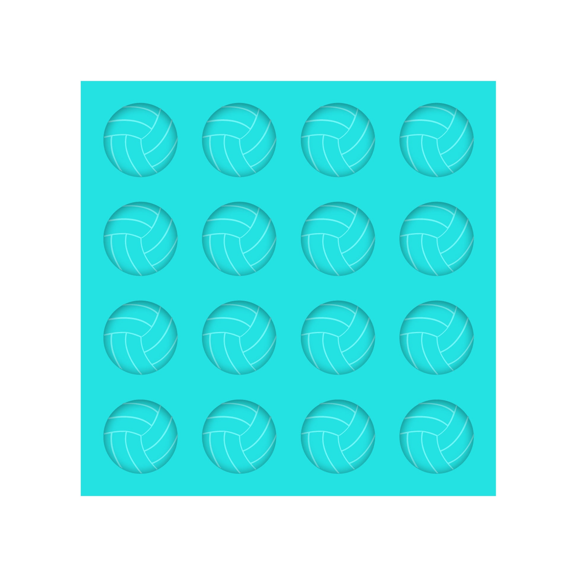 Volleyball Silicone Mold for Resin Shaker Bits, Stud Earrings, Flatbacks, Charms & Pendants.