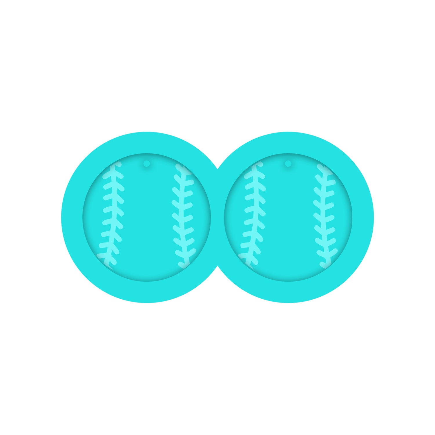 Baseball Dangle Earring Silicone Mold for Resin Jewelry Artists.
