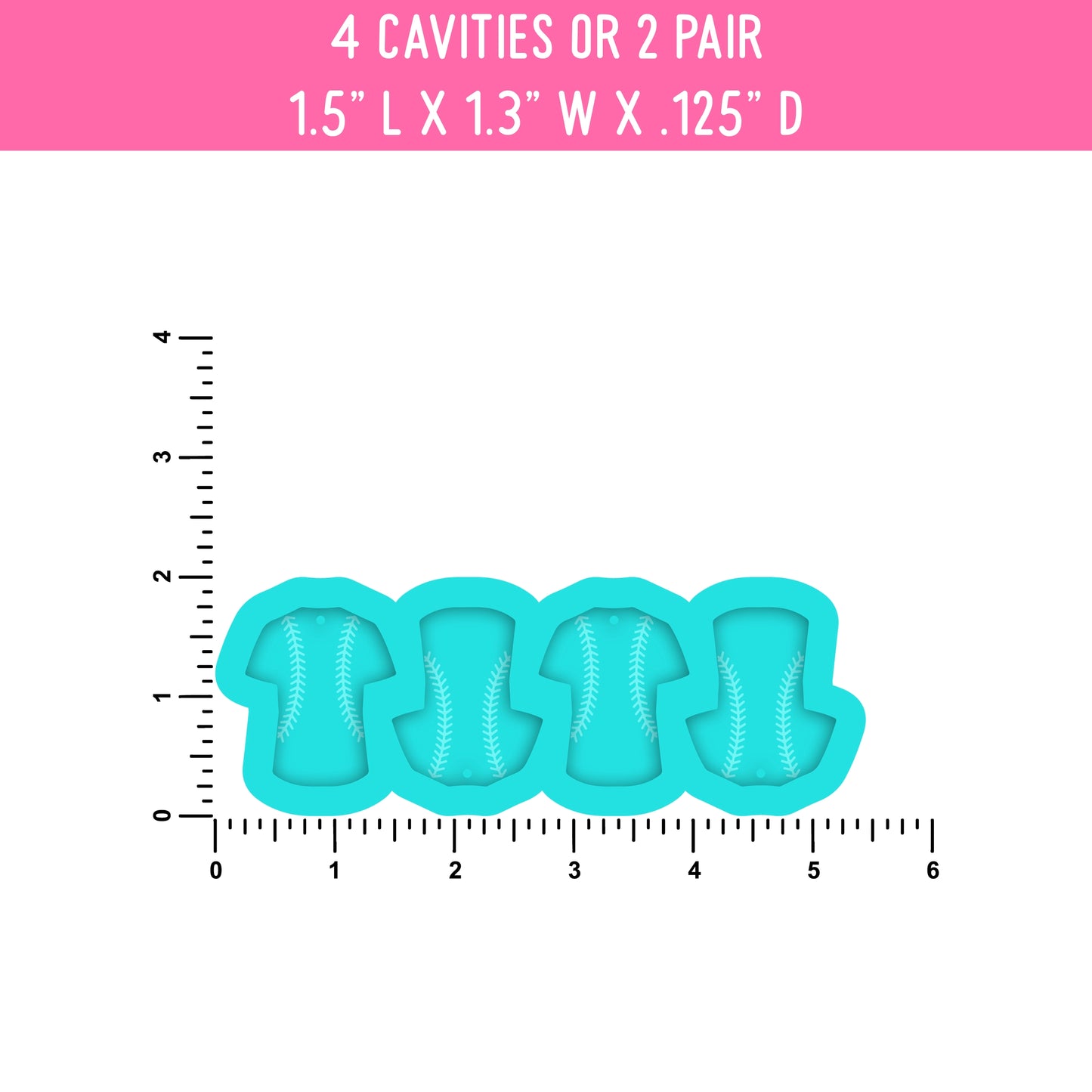 Custom Baseball Jersey Resin Earring Silicone Mold