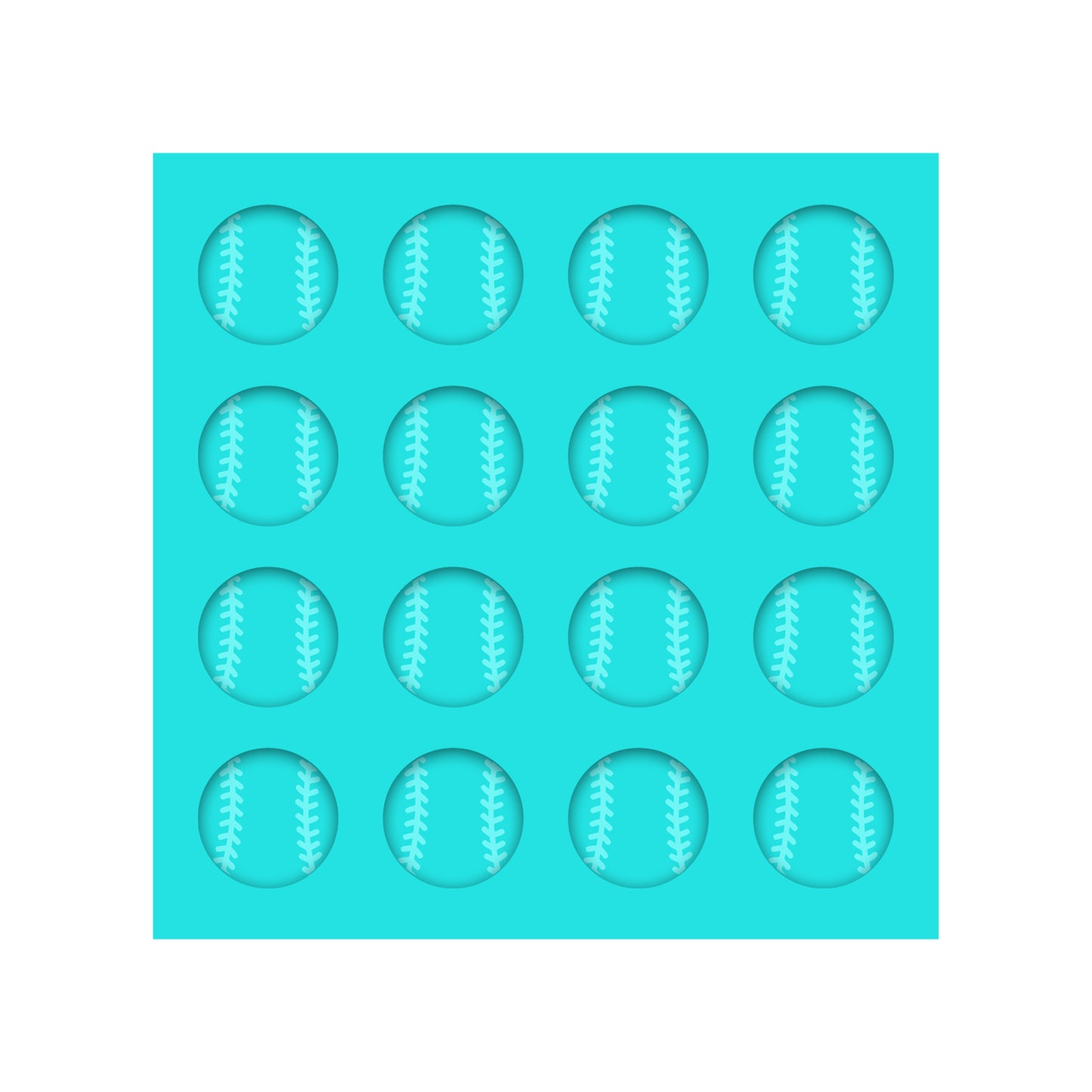 Baseball or Softball Silicone Mold for Resin Shaker Bits, Stud Earrings, Flatbacks, Charms & Pendants