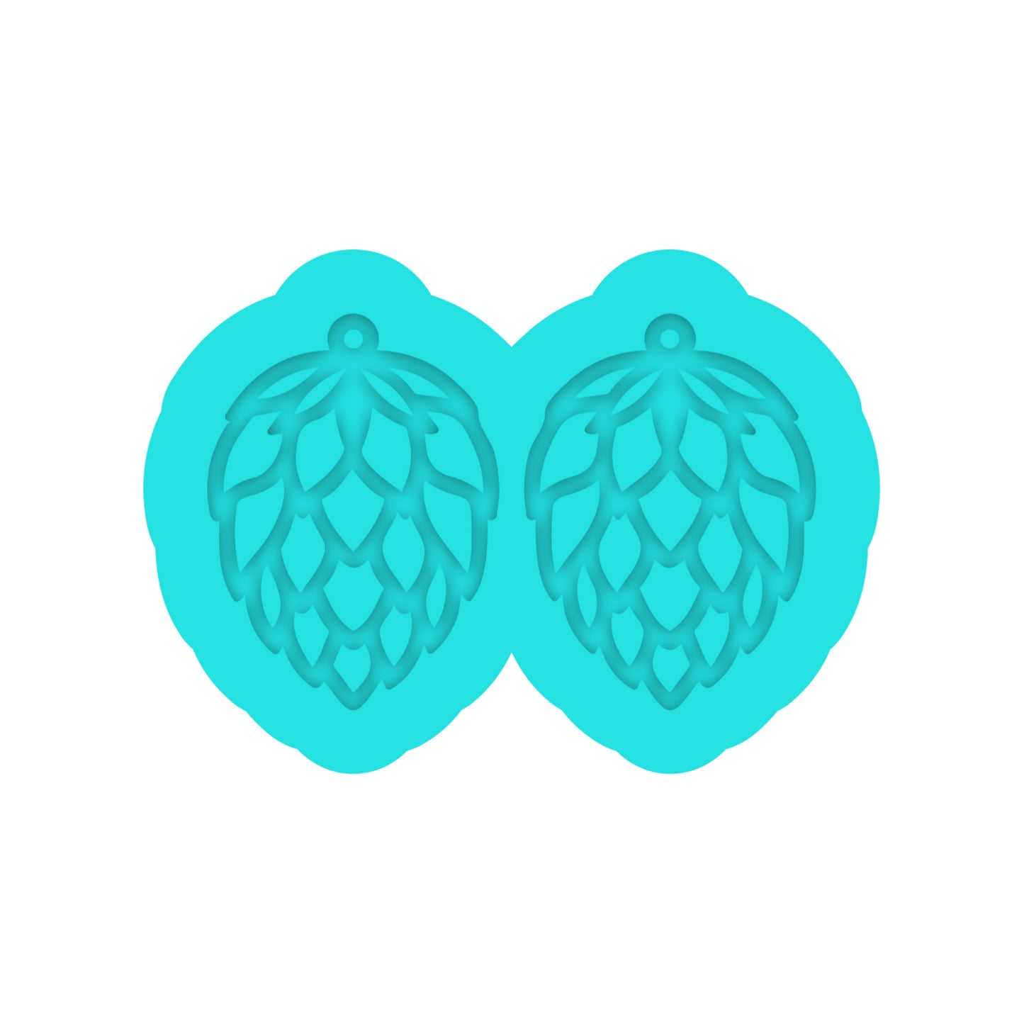 Beer Hops Dangle Earring Silicone Mold for Resin Jewelry Artists