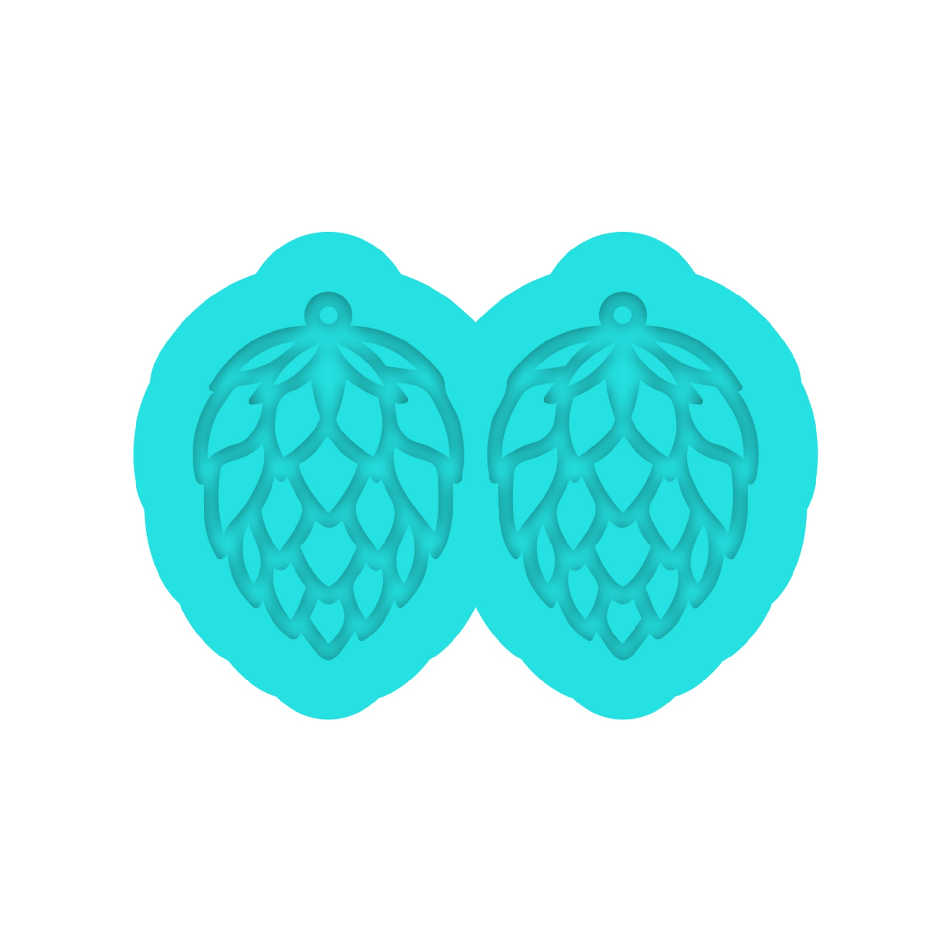 Beer Hops Dangle Earring Silicone Mold for Resin Jewelry Artists