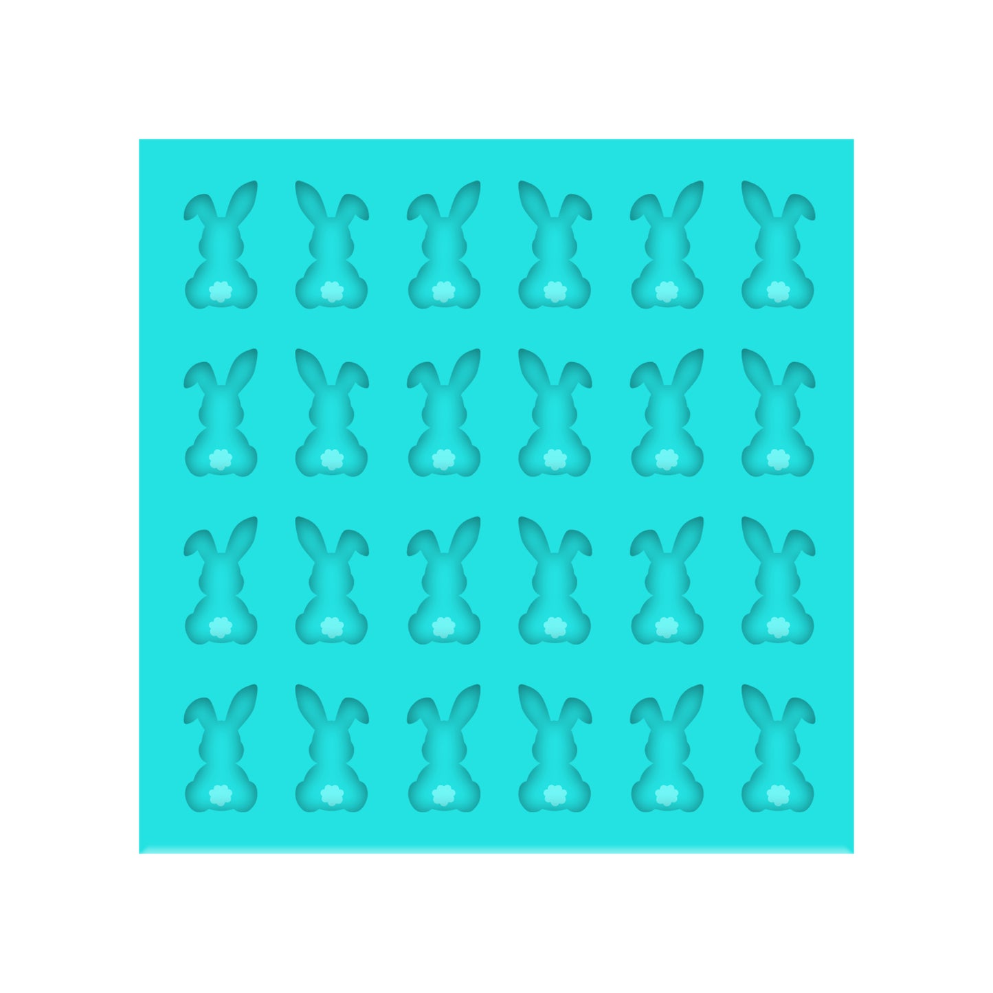 Easter Bent Ear Bunny Silicone Mold for Resin Shaker Bits, Stud Earrings, Flatbacks, Charms & Pendants