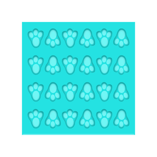 Easter Bunny Feet Silicone Mold for Resin Shaker Bits, Stud Earrings, Flatbacks, Charms & Pendants