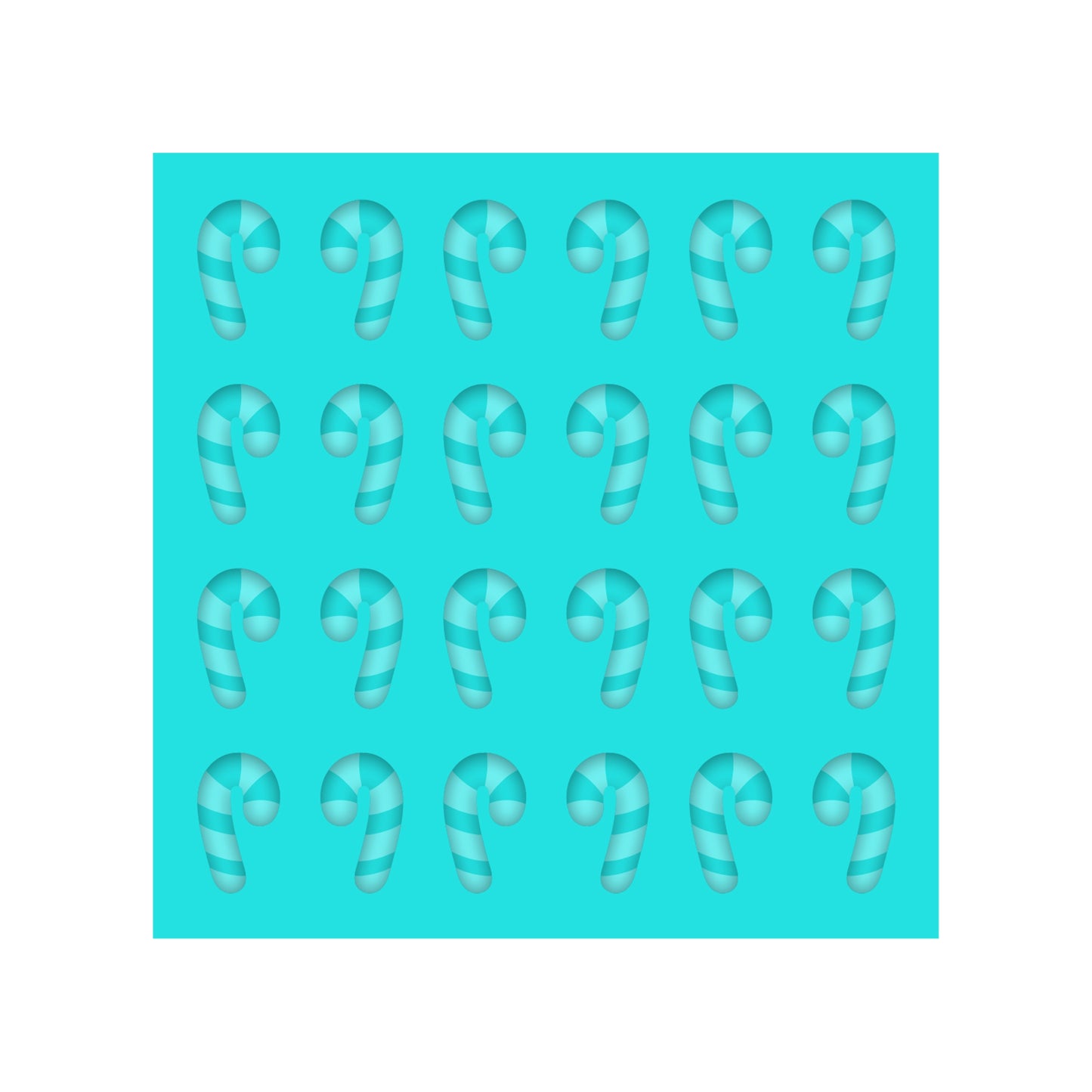 Candy Cane Stud Earring Silicone Mold for Resin Christmas Jewelry