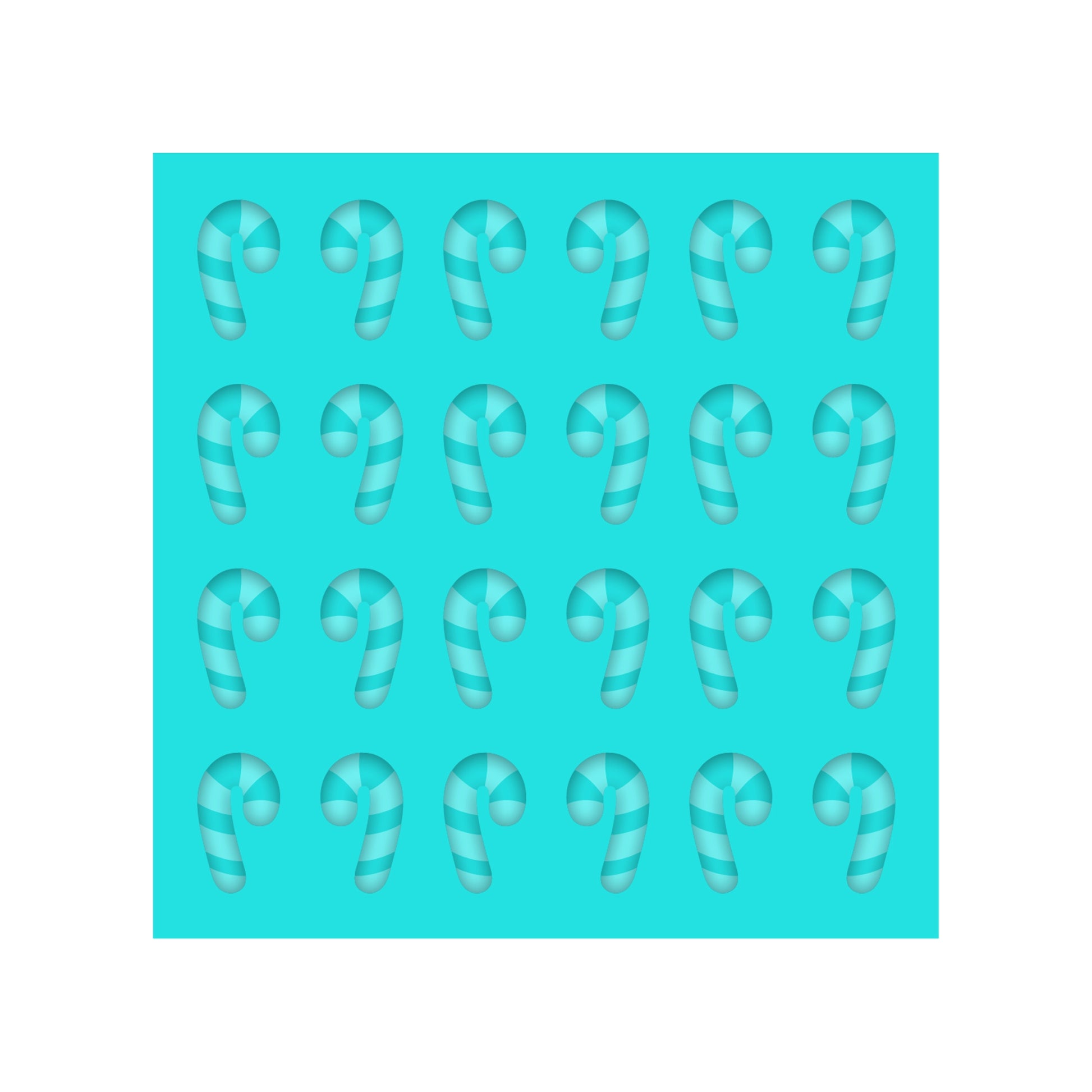 Candy Cane Stud Earring Silicone Mold for Resin Christmas Jewelry