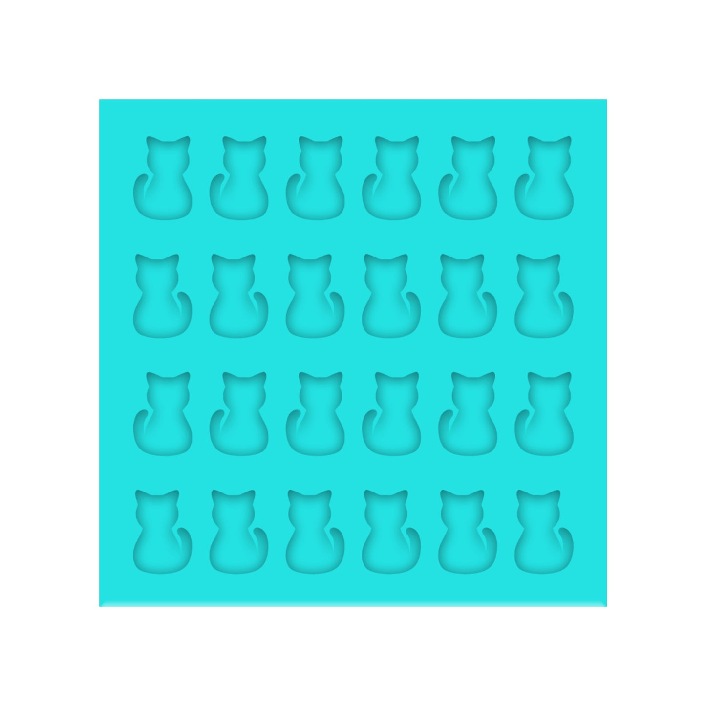 Cat Silicone Mold for Resin Shaker Bits, Stud Earrings, Flatbacks, Charms & Pendants.