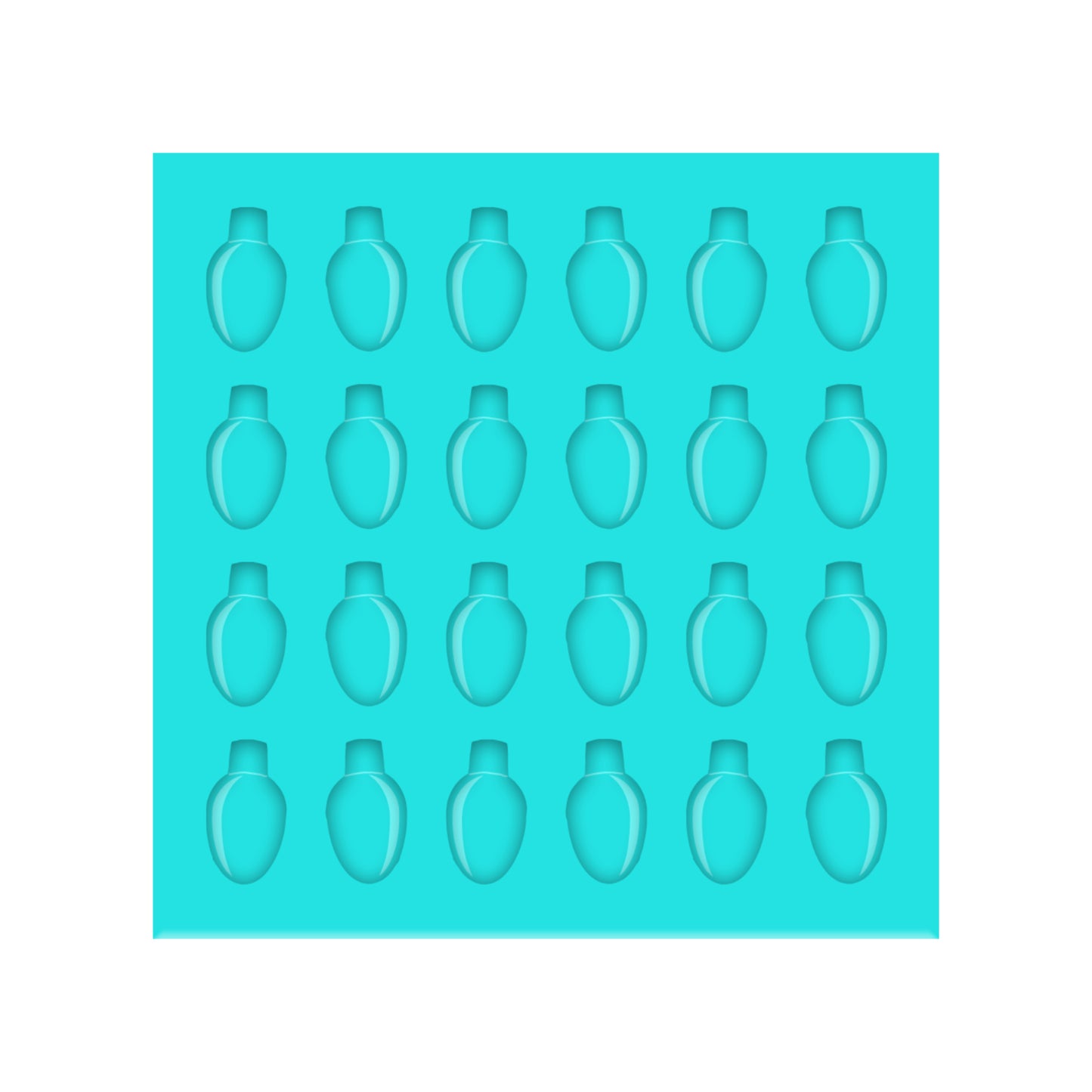 Christmas Lights Silicone Mold for Resin Shaker Bits, Stud Earrings, Flatbacks, Charms & Pendants.