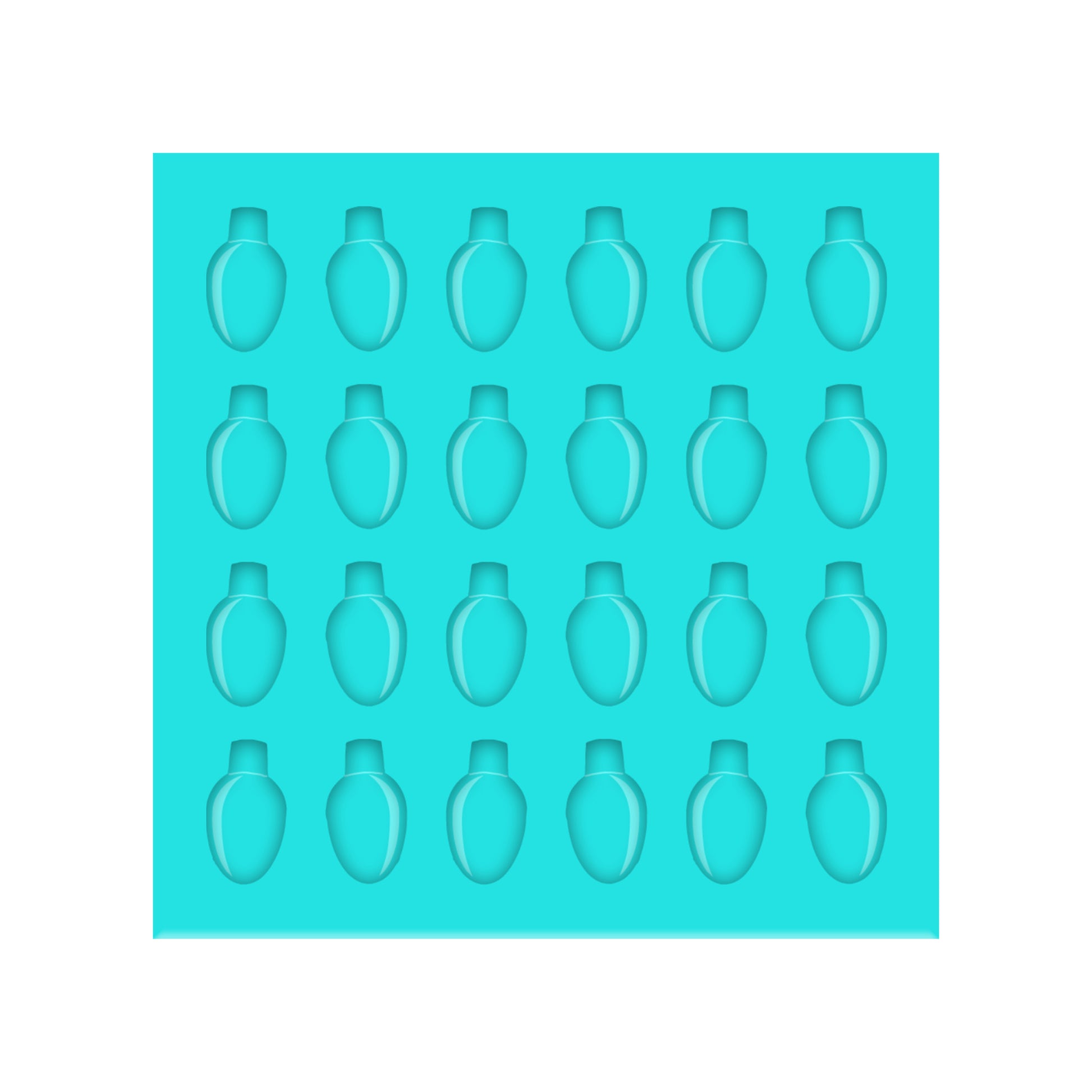 Christmas Lights Silicone Mold for Resin Shaker Bits, Stud Earrings, Flatbacks, Charms & Pendants.
