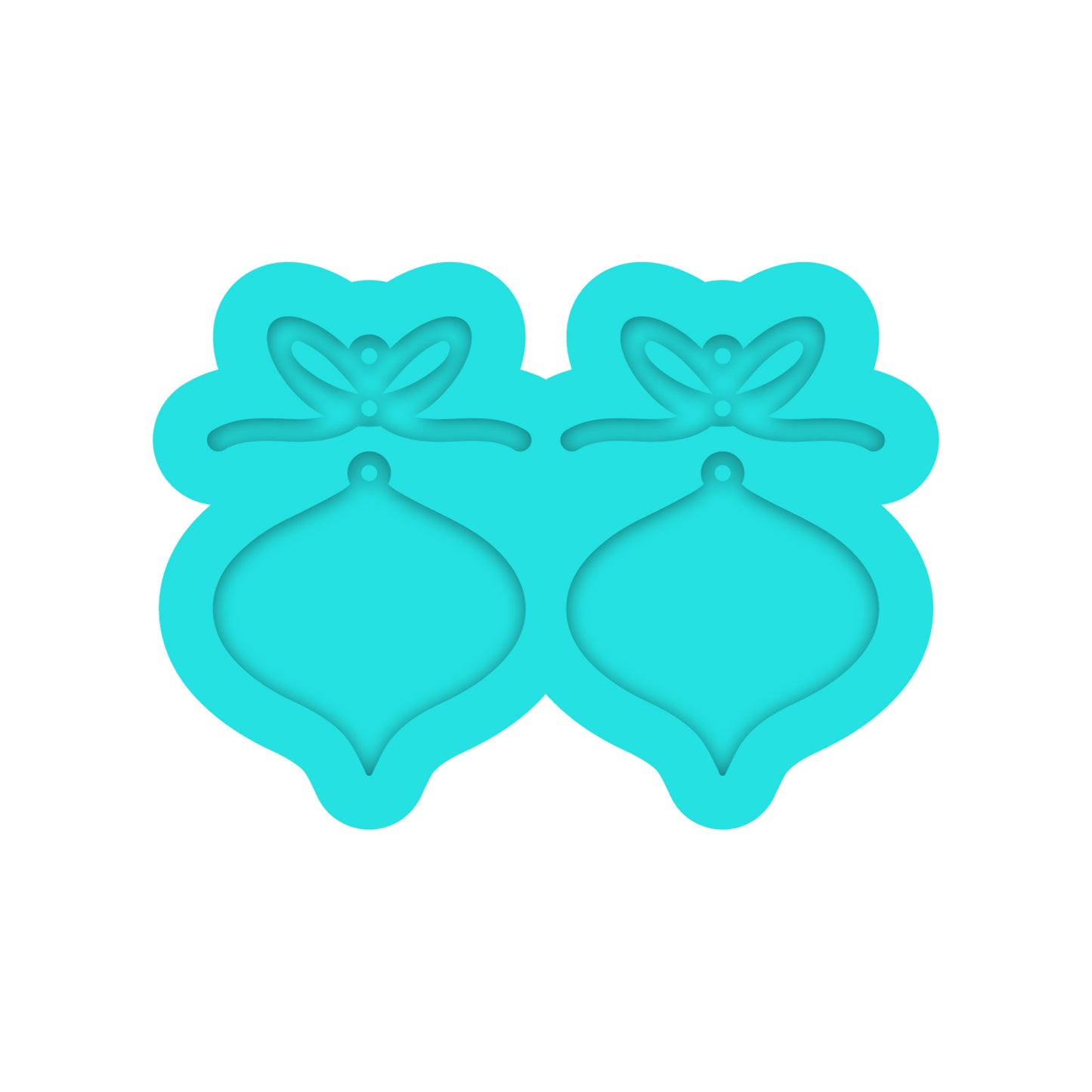 Christmas Ornament Dangle Earring Silicone Mold for Resin Jewelry Artists