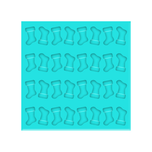 Christmas Stocking Silicone Mold for Resin Shaker Bits, Stud Earrings, Flatbacks, Charms & Pendants