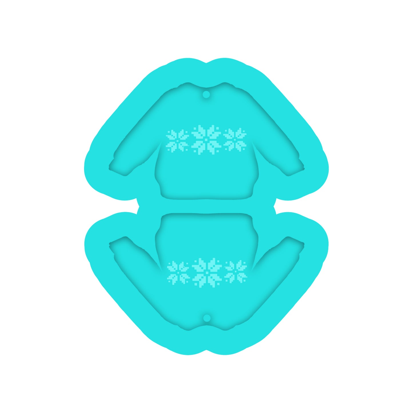 Christmas Sweater Dangle Earring Silicone Mold for Resin Jewelry Artists.