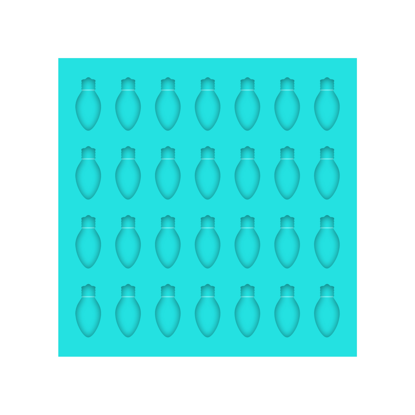 Christmas Light Bulb Stud Earring Silicone Mold for Resin Christmas Jewelry