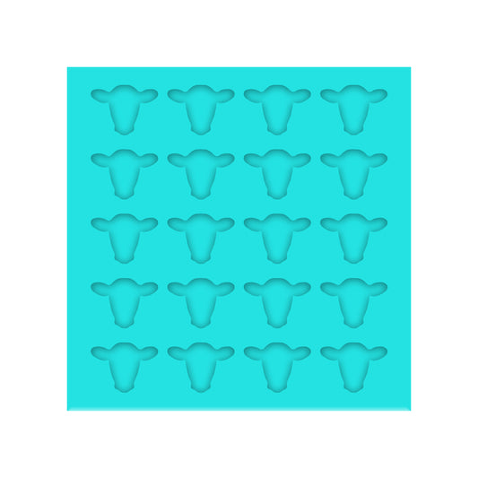 Cow Head Silicone Mold for Resin Shaker Bits, Stud Earrings, Flatbacks, Charms & Pendants